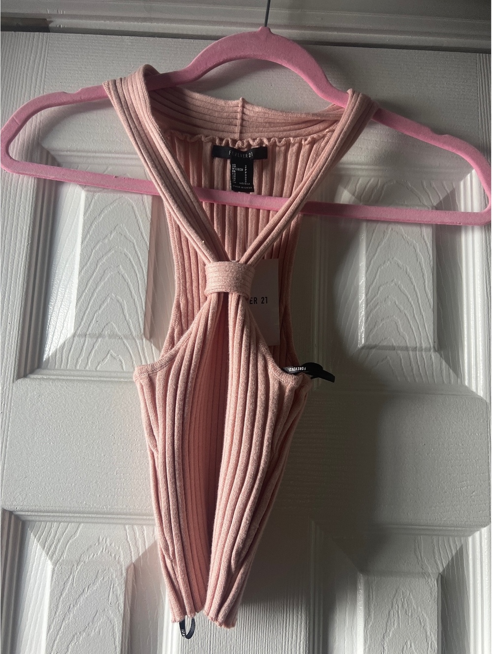 Forever 21 Women's Ribbed Sleeveless Sweater Tank Top in Adobe Rose, Size Small,